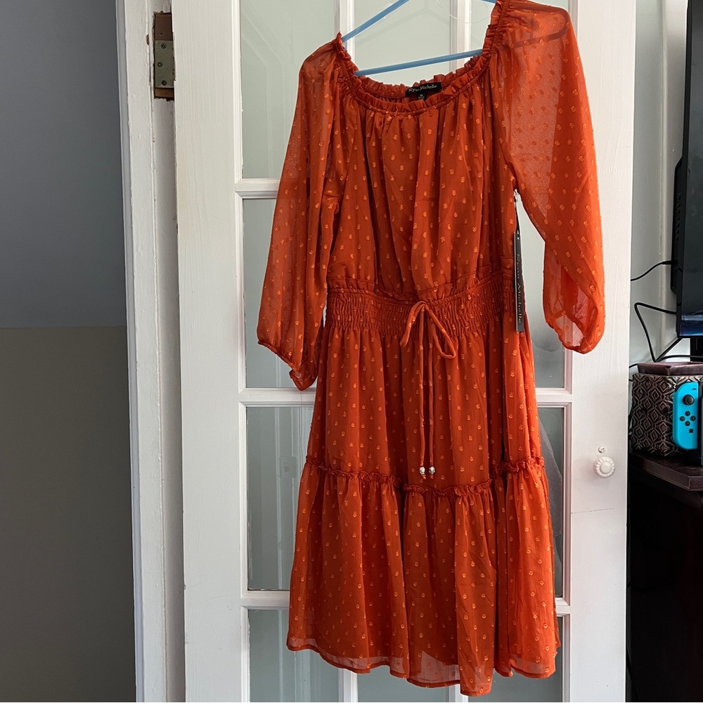 Orange Polka Dot Dress